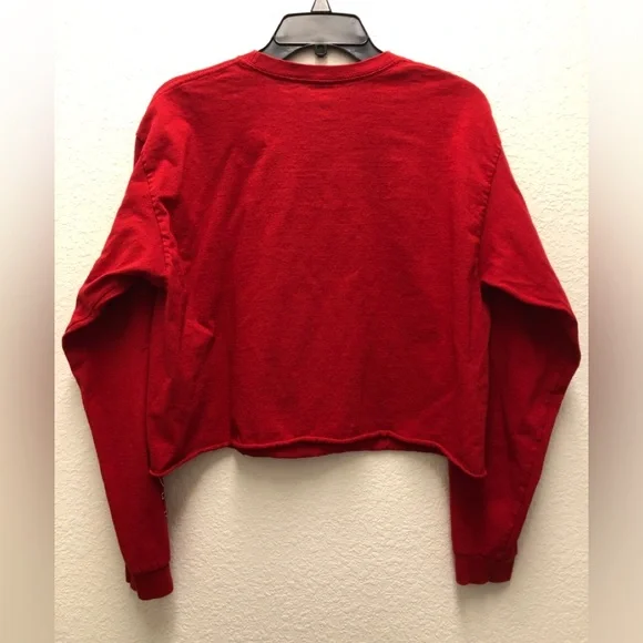 ORIGINAL SELENA MERCHANDISE Long Sleeve Cropped Tee Red T-Shirt Size Large L - Picture 5 of 6